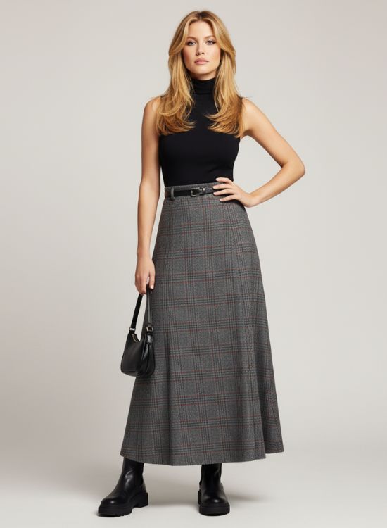 Long Grey Skirt